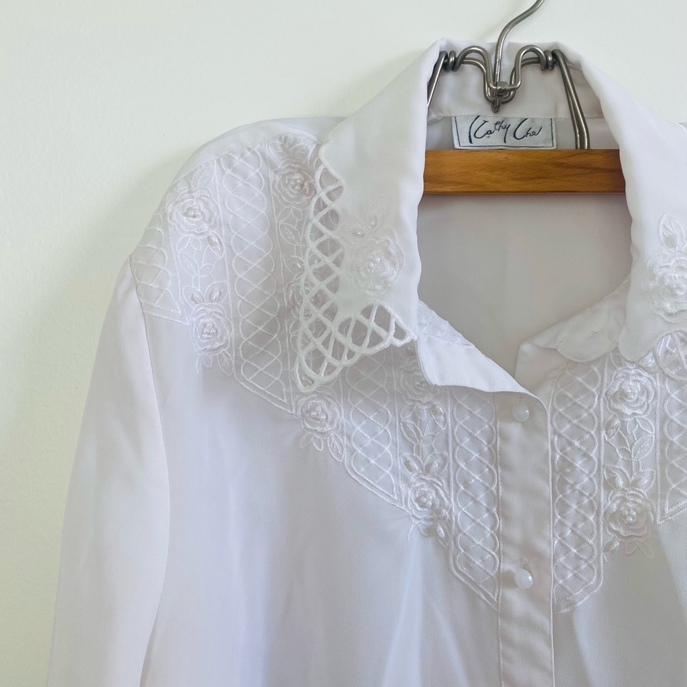 Vintage Kathy Che Embroidered Blouse